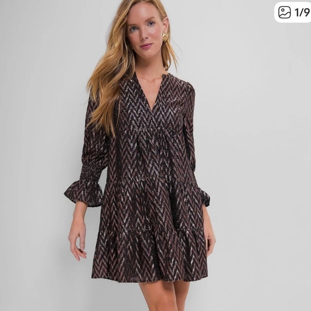 NWT POMANDER PLACE‎ Metallic Ikat Kenzo Dress XL